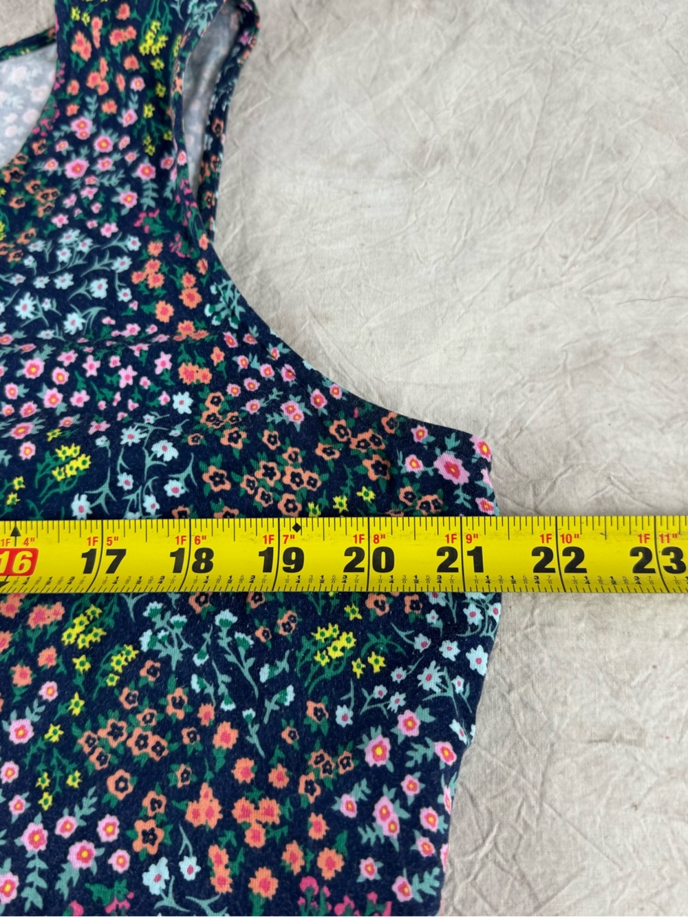 Lands' End Navy Floral Maxi Dress 1X. Back to School - Picture 5 of 12